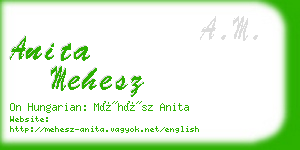anita mehesz business card